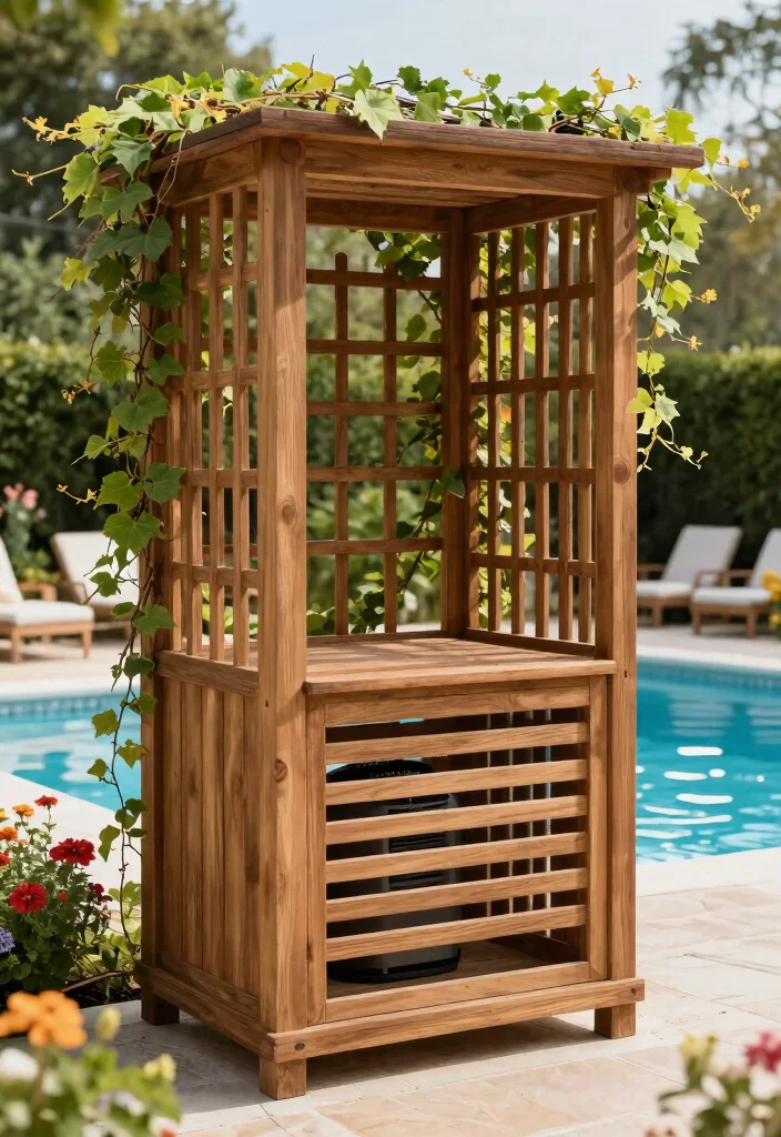 11 Best Pool Pump Area Ideas for Clean and Tidy Yards 2. Decorative Enclosures 0
