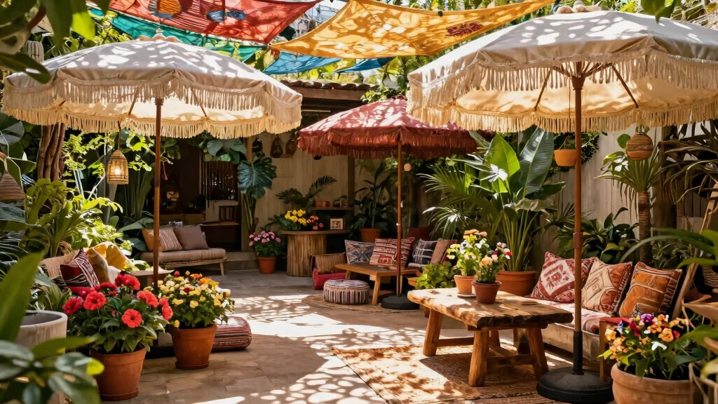 11 Fun Patio Umbrella Decorating Ideas [Fringes and Tassels]