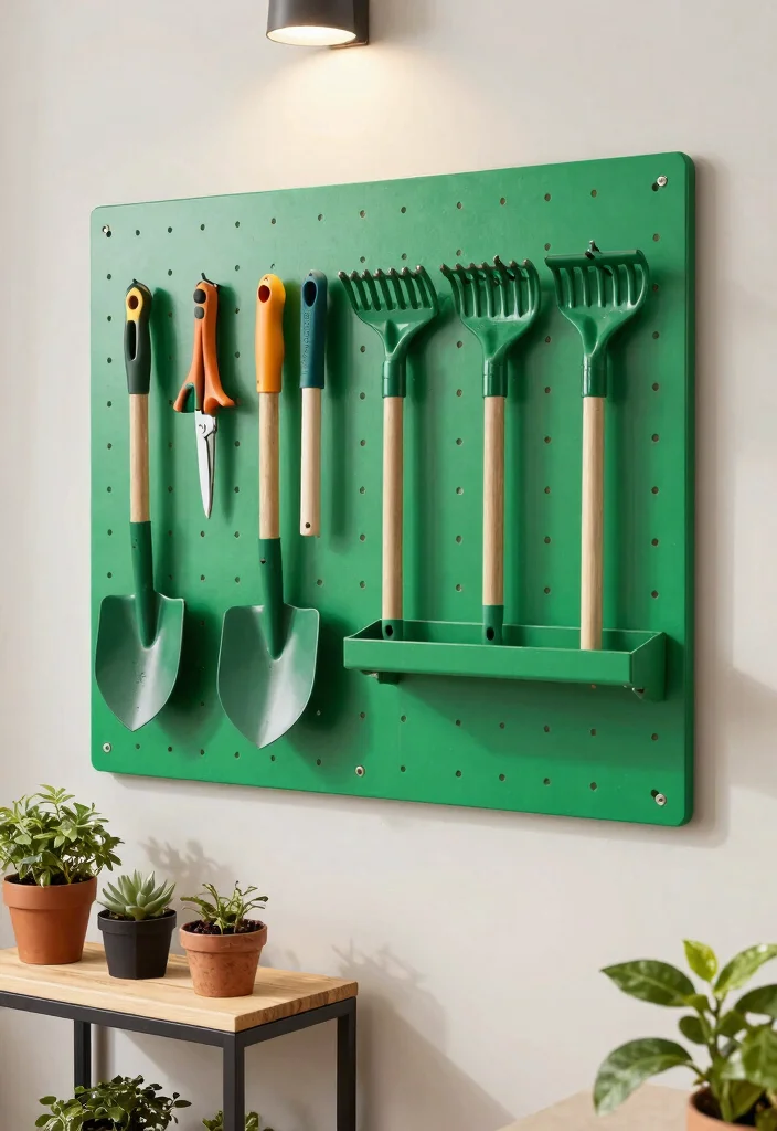 11 Garage Organization Ideas Lawn Mower Space Savers 1. Pegboard Power 0
