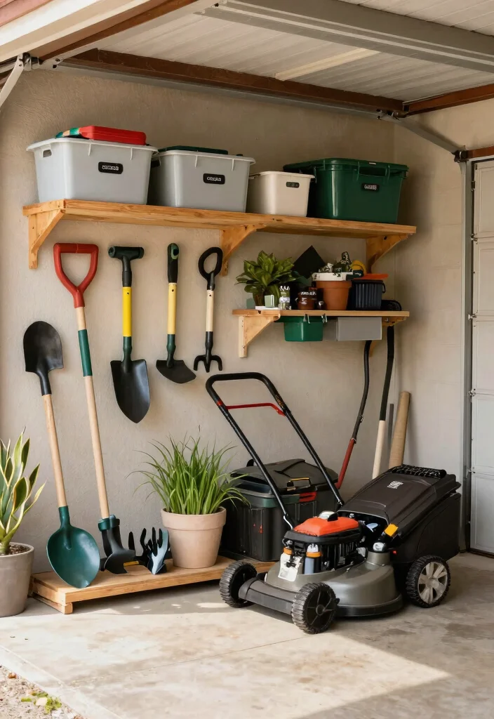 11 Garage Organization Ideas Lawn Mower Space Savers 10. Seasonal Switch Outs 0