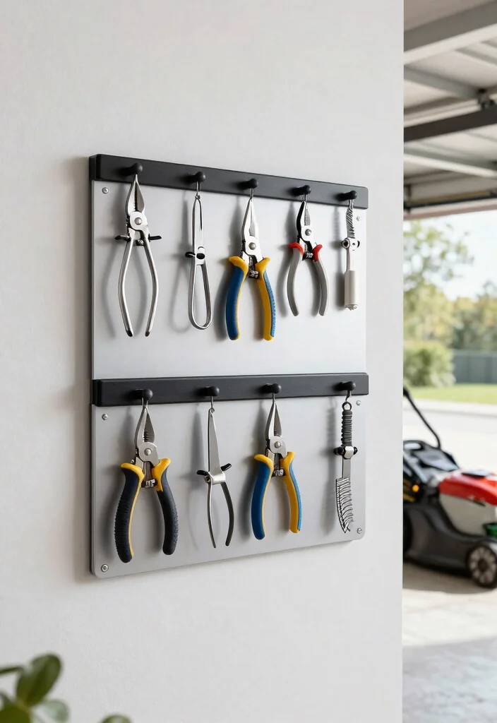 11 Garage Organization Ideas Lawn Mower Space Savers 5. Magnetic Tool Strips 0