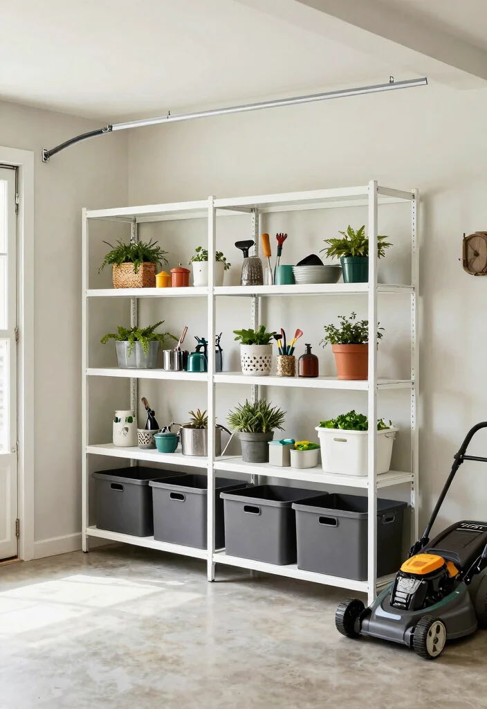 11 Garage Organization Ideas Lawn Mower Space Savers 6. Foldable Storage Solutions 0