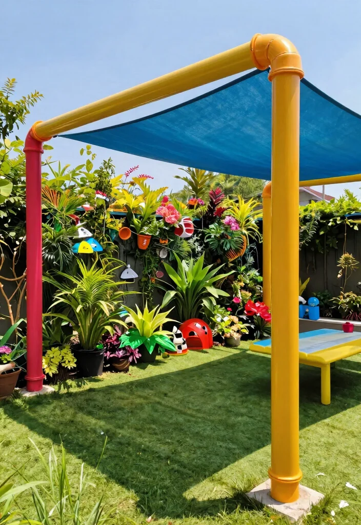 11 Heavy Duty Shade Sail Pole Ideas No Sagging 4. Heavy Duty PVC Pipes for a DIY Approach 0