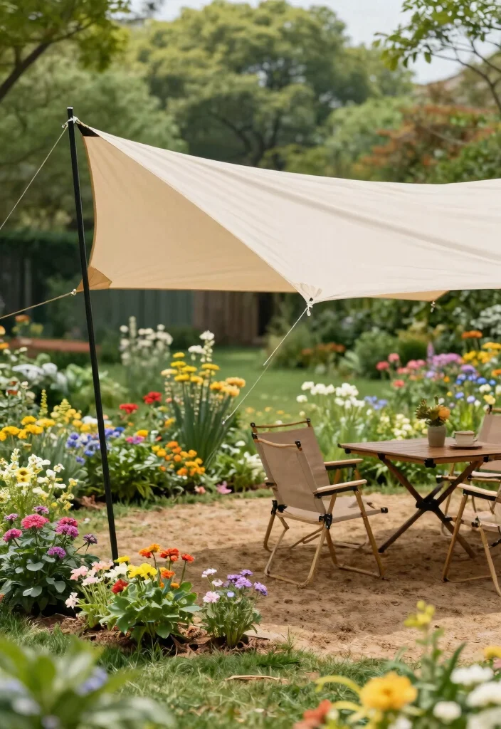 11 Heavy Duty Shade Sail Pole Ideas No Sagging 6. Multi Purpose Garden Stakes as a Solution 0