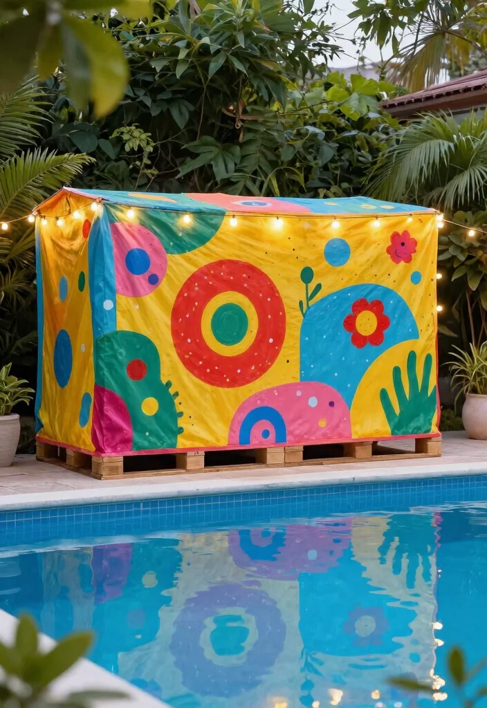 11 Rustic Pallet Pool Filter Cover Ideas Cheap DIY 8. Decorative Pallet Cover 0