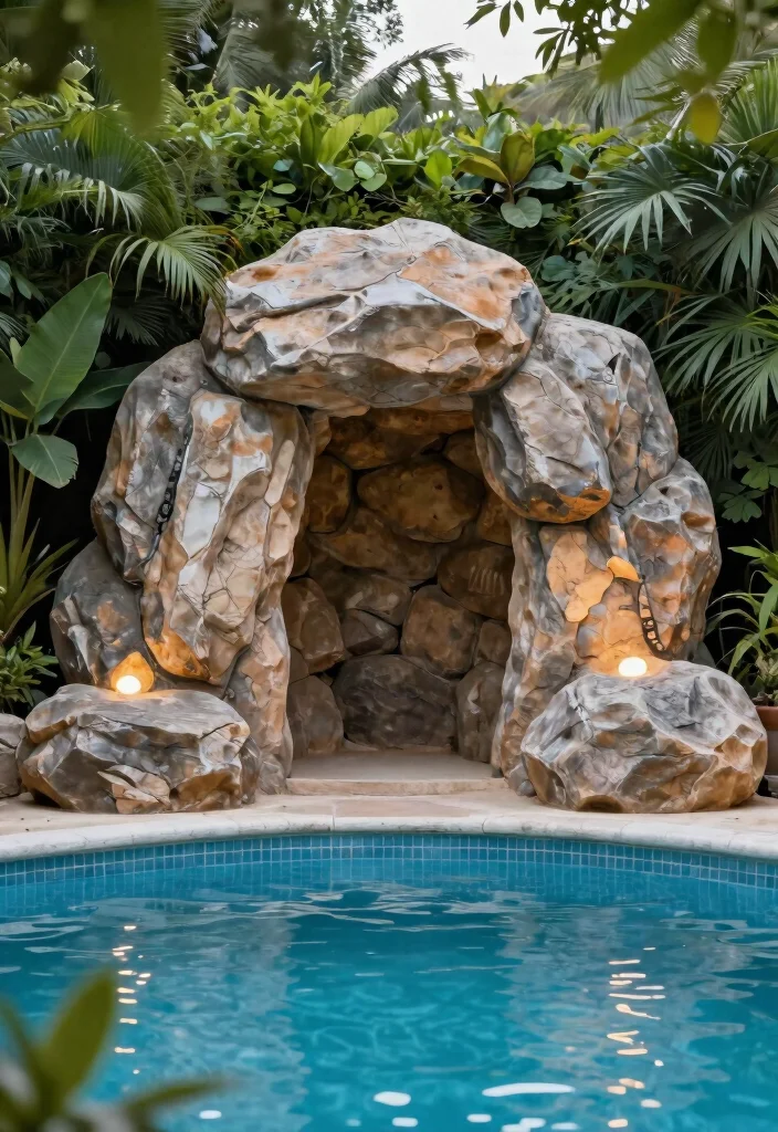 11 Sturdy Pool Pump Enclosure Ideas for Noise Reduction 4 11 Sturdy Pool Pump Enclosure Ideas for Noise Reduction 4. Faux Rock Enclosure 0