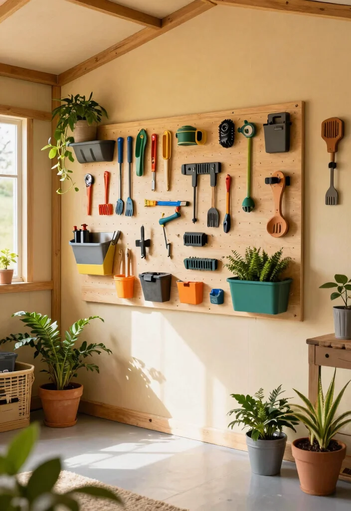 13 Clever Lawn Mower Storage Ideas for Small Sheds 8. DIY Magnetic Tool Board 0