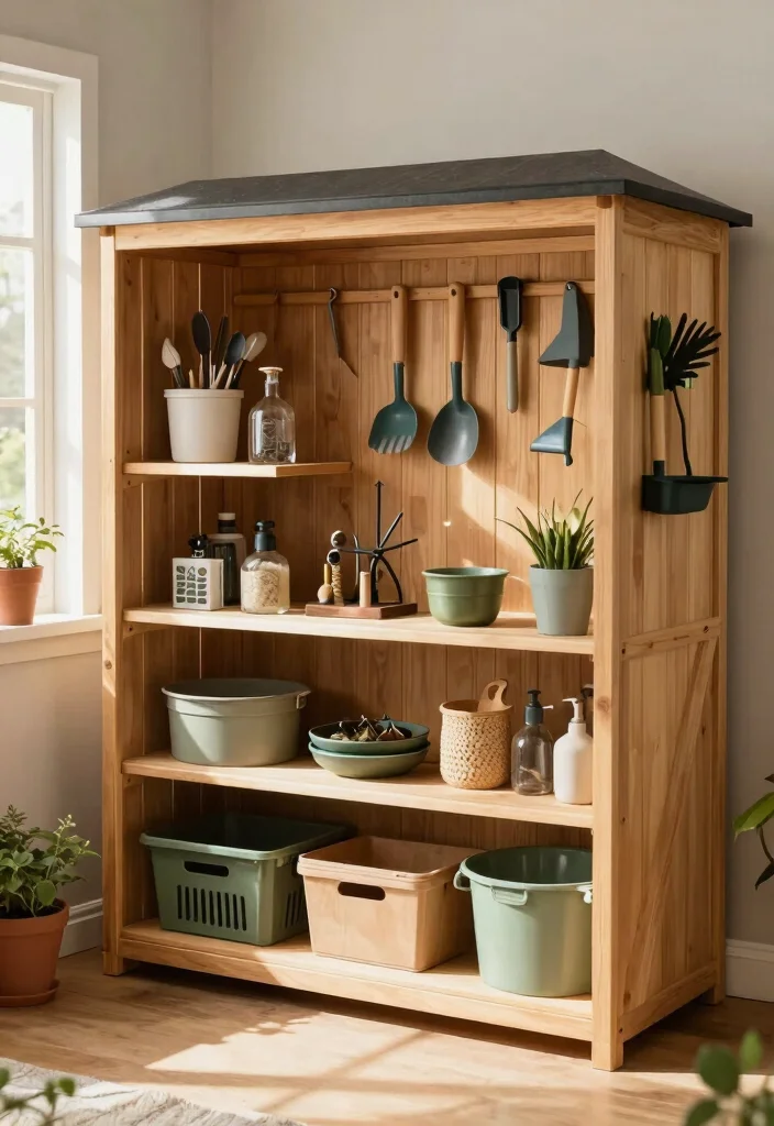 13 Clever Lawn Mower Storage Ideas for Small Sheds 9. Customized Shed Shelving 0