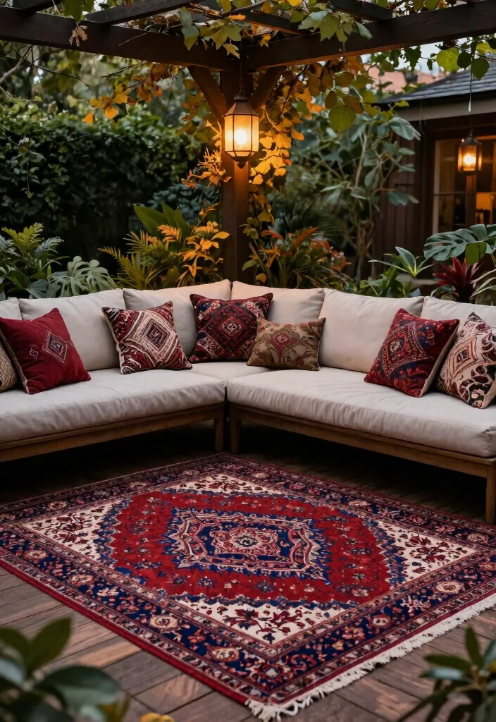 13 Cozy Fall Outdoor Rug Ideas for Your Autumn Porch Decor 6. Vintage Inspired Persian Rugs 0