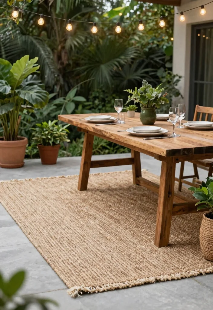 13 Most Stylish Outdoor Rug Ideas Modern Patterns 2. Natural Fiber Rugs for Eco Friendly Elegance 0
