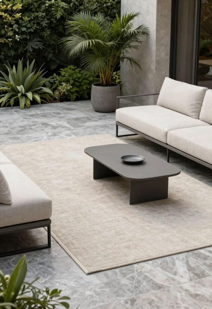 13 Most Stylish Outdoor Rug Ideas Modern Patterns 4. Minimalist Designs for a Sleek Look 0