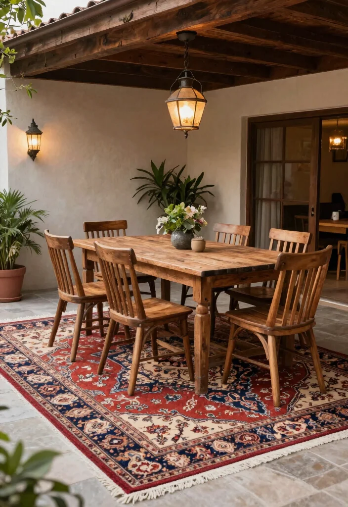 13 Most Stylish Outdoor Rug Ideas Modern Patterns 5. Vintage Inspired Rugs for Timeless Charm 0