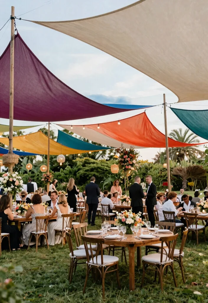 13 Versatile Outdoor Sail Shade Ideas for Any Space 11 13 Versatile Outdoor Sail Shade Ideas for Any Space 11. Sail Shades for Special Events 0