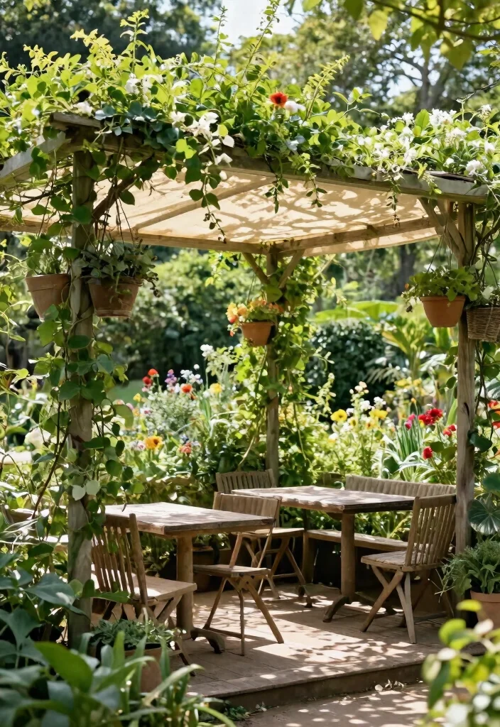 13 Versatile Outdoor Sail Shade Ideas for Any Space 8 13 Versatile Outdoor Sail Shade Ideas for Any Space 8. Shade Structures with Plants 0
