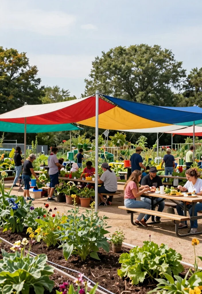 13 Versatile Outdoor Sail Shade Ideas for Any Space 9 13 Versatile Outdoor Sail Shade Ideas for Any Space 9. Sail Shades for Community Gardens 0