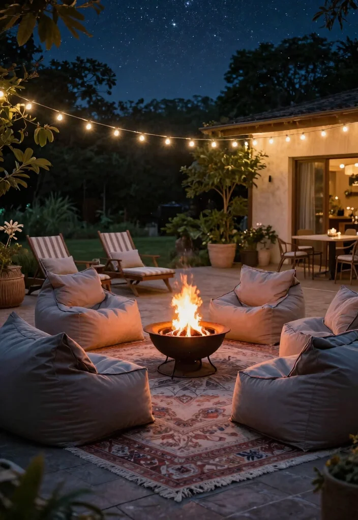 15 Beautiful Outdoor Rug Display Inspiration Photos 8. Under the Stars 0