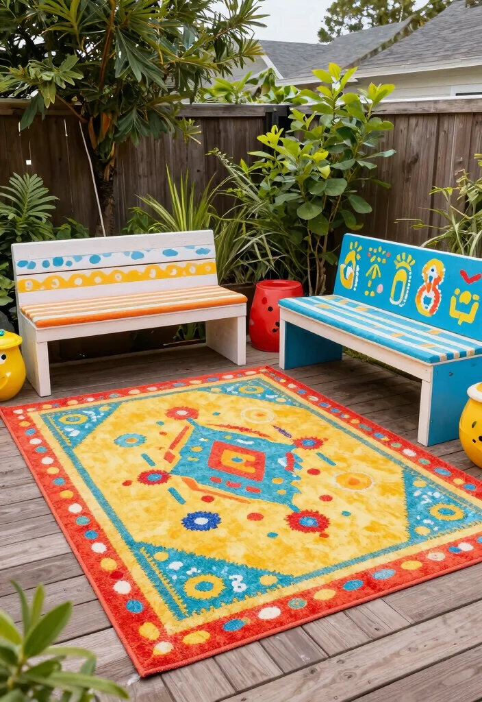 15 Beautiful Outdoor Rug Display Inspiration Photos 9. Family Friendly Outdoor Spaces 0