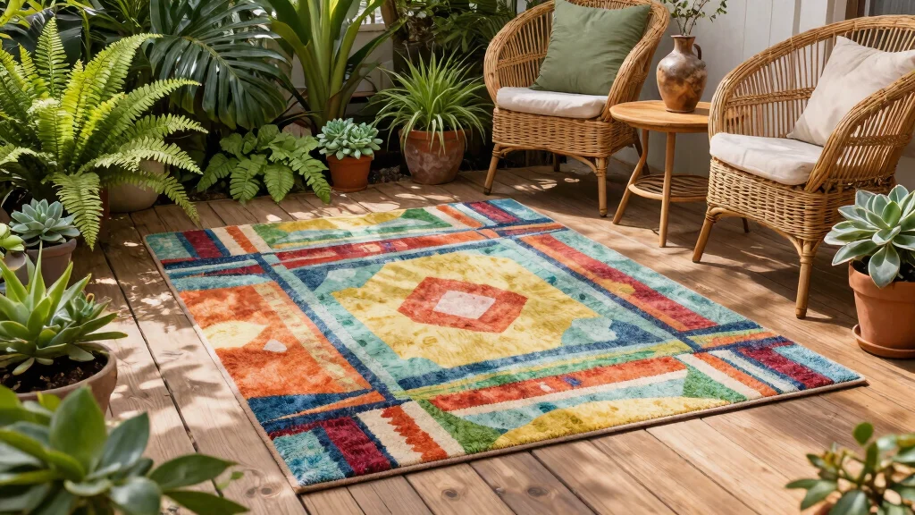 15 Beautiful Outdoor Rug Display Inspiration Photos