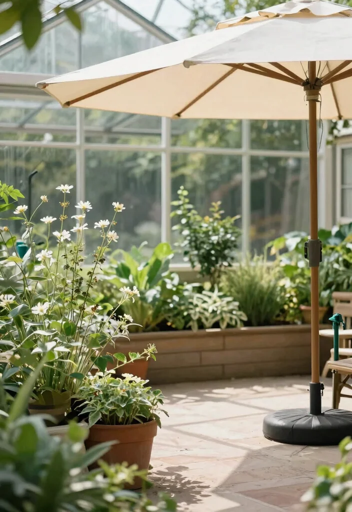 15 Beautiful Shade Umbrella Patio Ideas for Cozy Nooks 14 15 Beautiful Shade Umbrella Patio Ideas for Cozy Nooks 14. Garden Greenhouse 0