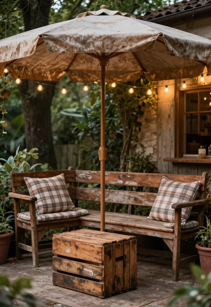 15 Beautiful Shade Umbrella Patio Ideas for Cozy Nooks 3 15 Beautiful Shade Umbrella Patio Ideas for Cozy Nooks 3. Rustic Charm 0