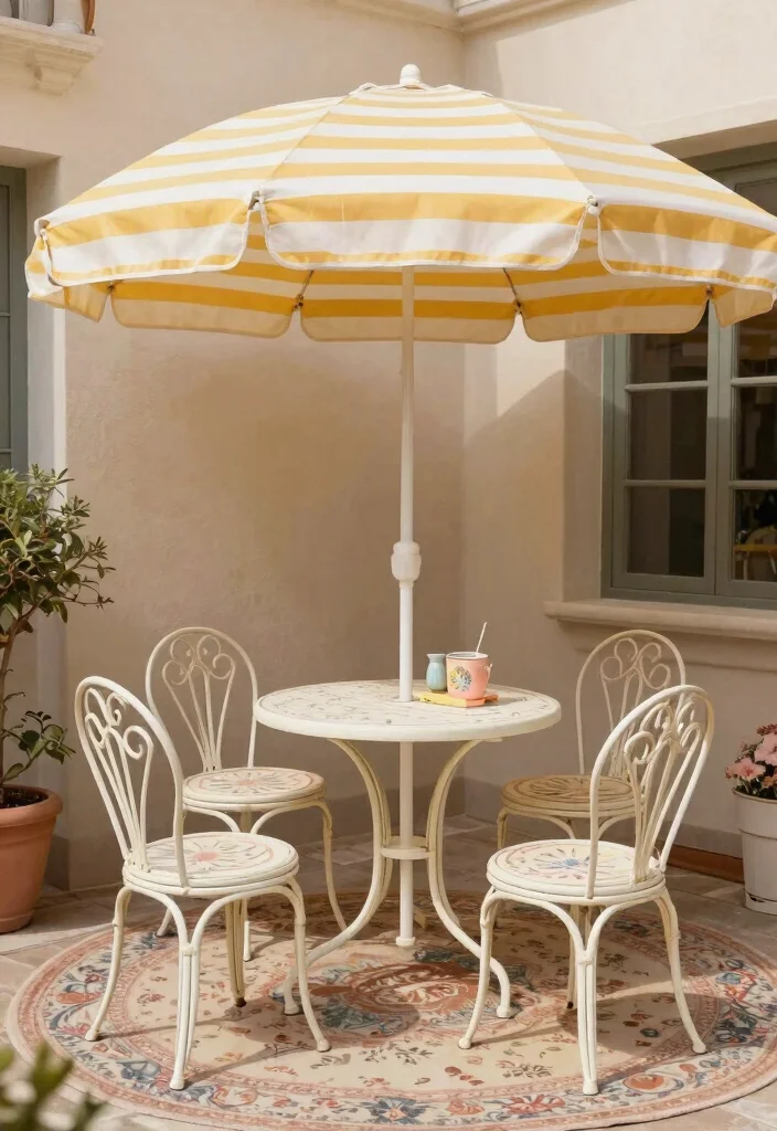 15 Beautiful Shade Umbrella Patio Ideas for Cozy Nooks 6 15 Beautiful Shade Umbrella Patio Ideas for Cozy Nooks 6. Vintage Vibes 0