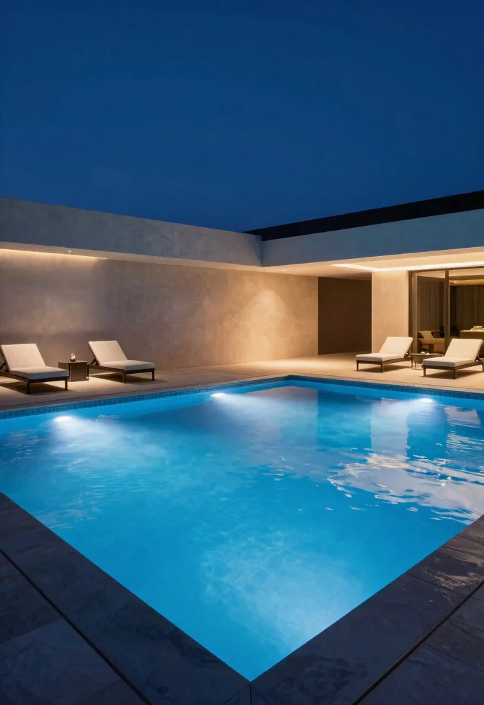 15 Dreamy Pool Landscape Lighting Ideas for Night Swims 6 15 Dreamy Pool Landscape Lighting Ideas for Night Swims 6. Integrated Pool Lighting 0