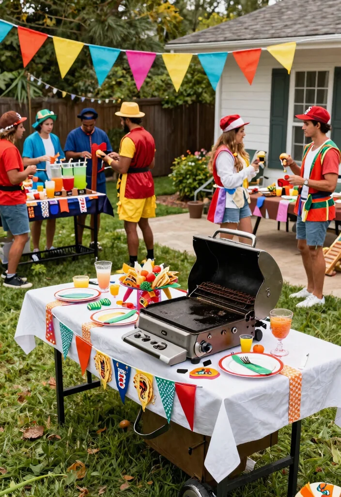15 Epic Flat Top Griddle Grill Setup Ideas for Backyards 11. Themed Grilling Events 0