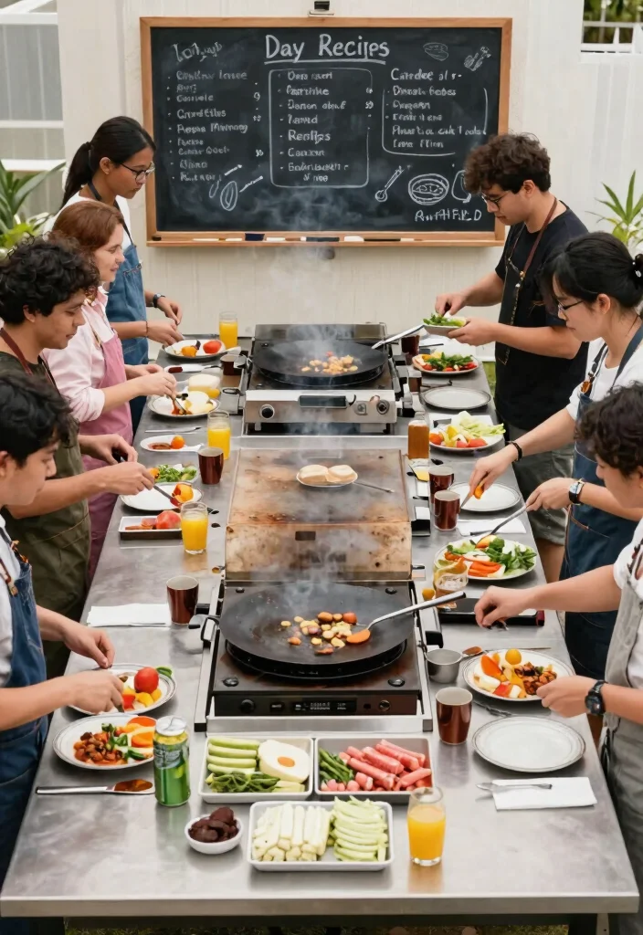 15 Epic Flat Top Griddle Grill Setup Ideas for Backyards 14. Outdoor Cooking Class Setup 0