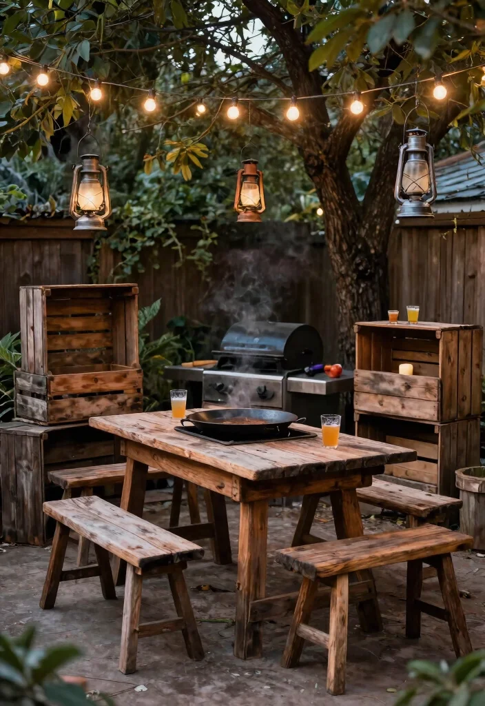 15 Epic Flat Top Griddle Grill Setup Ideas for Backyards 2. Rustic BBQ Corner 0