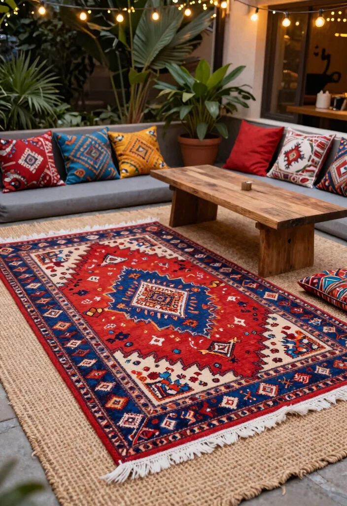 15 Pro Outdoor Rug Styling Ideas for a Designer Yard 1 15 Pro Outdoor Rug Styling Ideas for a Designer Yard 1. Layering Rugs for Added Depth 0
