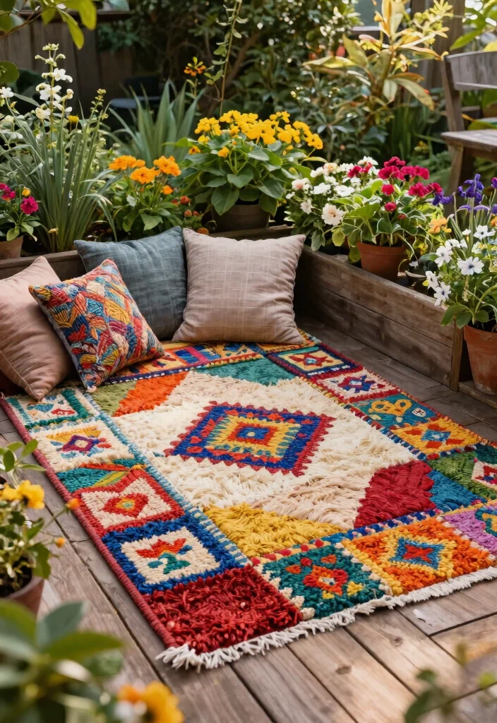 15 Pro Outdoor Rug Styling Ideas for a Designer Yard 2 15 Pro Outdoor Rug Styling Ideas for a Designer Yard 2. Go for Recycled Materials 0