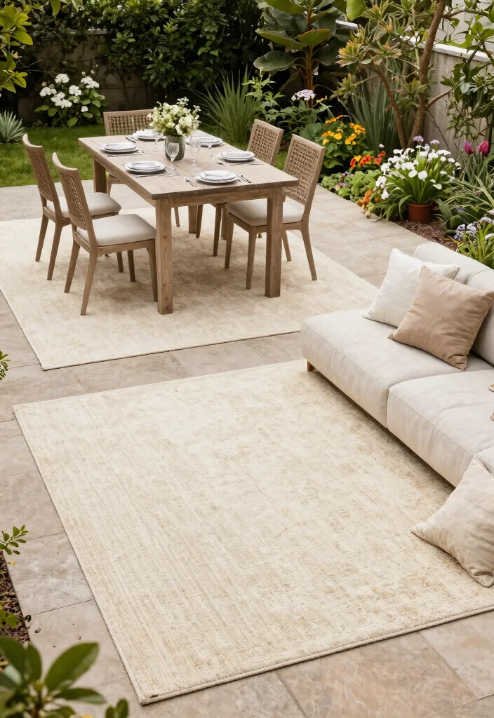 15 Pro Outdoor Rug Styling Ideas for a Designer Yard 5 15 Pro Outdoor Rug Styling Ideas for a Designer Yard 5. Use Outdoor Rugs to Define Spaces 0