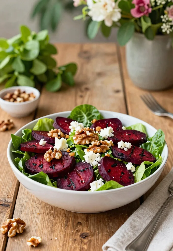21 Epic Charcoal Grill Inspirations for the Ultimate Backyard BBQ 12. Grilled Beet Salad with Goat Cheese 0