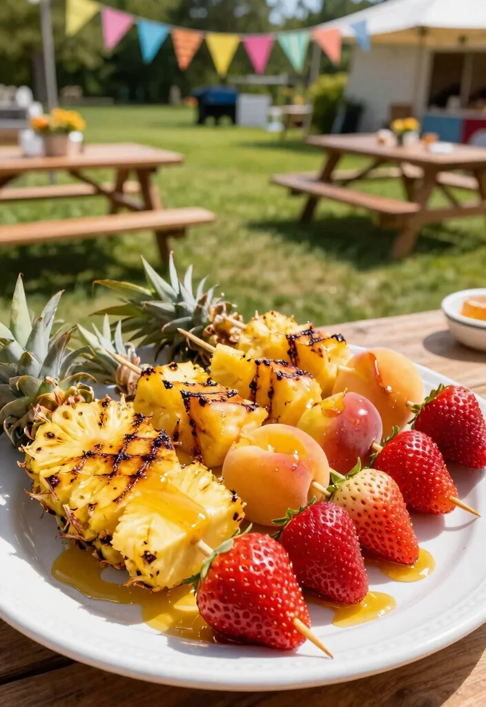 21 Epic Charcoal Grill Inspirations for the Ultimate Backyard BBQ 14. Grilled Fruit Skewers 0