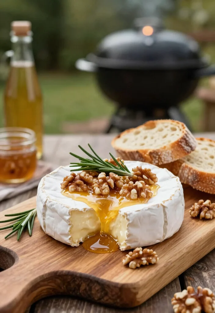 21 Epic Charcoal Grill Inspirations for the Ultimate Backyard BBQ 15. Grilled Brie with Honey and Nuts 0
