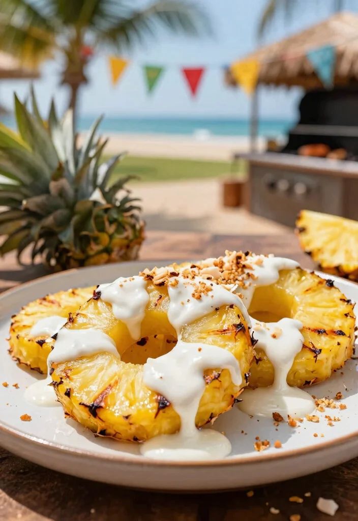 21 Epic Charcoal Grill Inspirations for the Ultimate Backyard BBQ 5. Marinated Grilled Pineapple with Coconut Cream 0