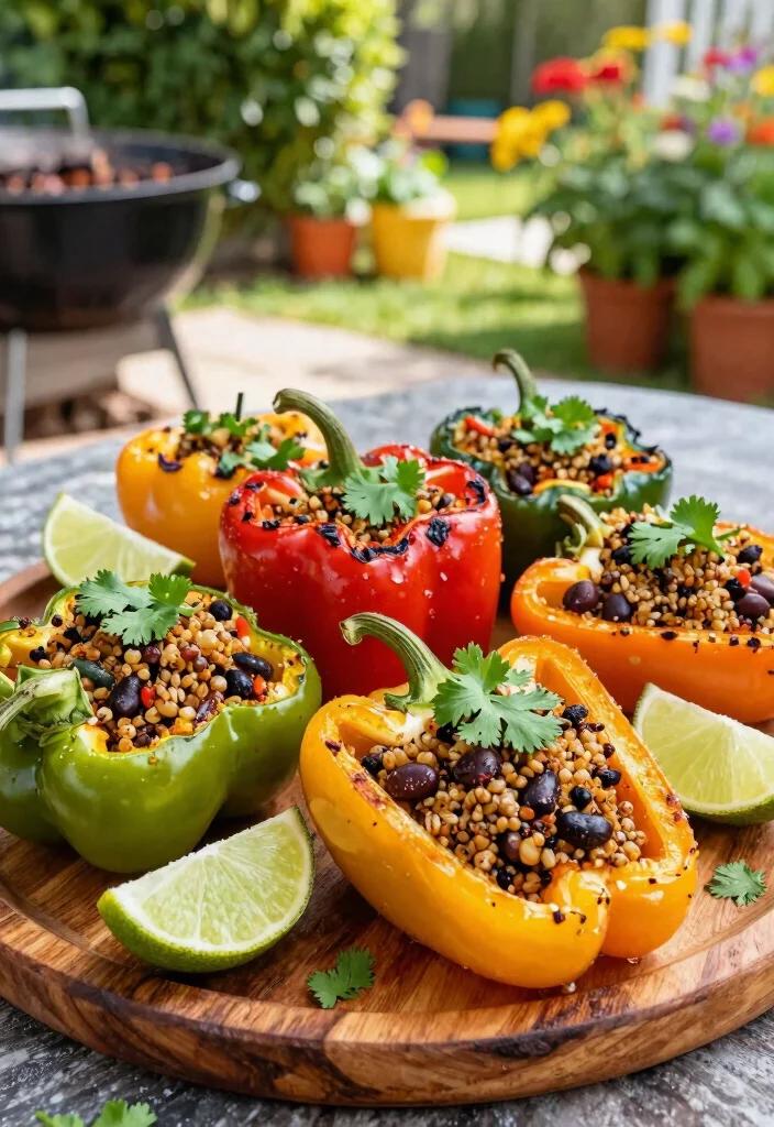 21 Epic Charcoal Grill Inspirations for the Ultimate Backyard BBQ 6. Grilled Stuffed Bell Peppers 0