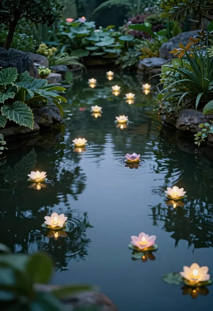 21 Magical Patio Lights Ideas for Your Backyard Oasis 9 21 Magical Patio Lights Ideas for Your Backyard Oasis 10. Floating Solar Lights 0
