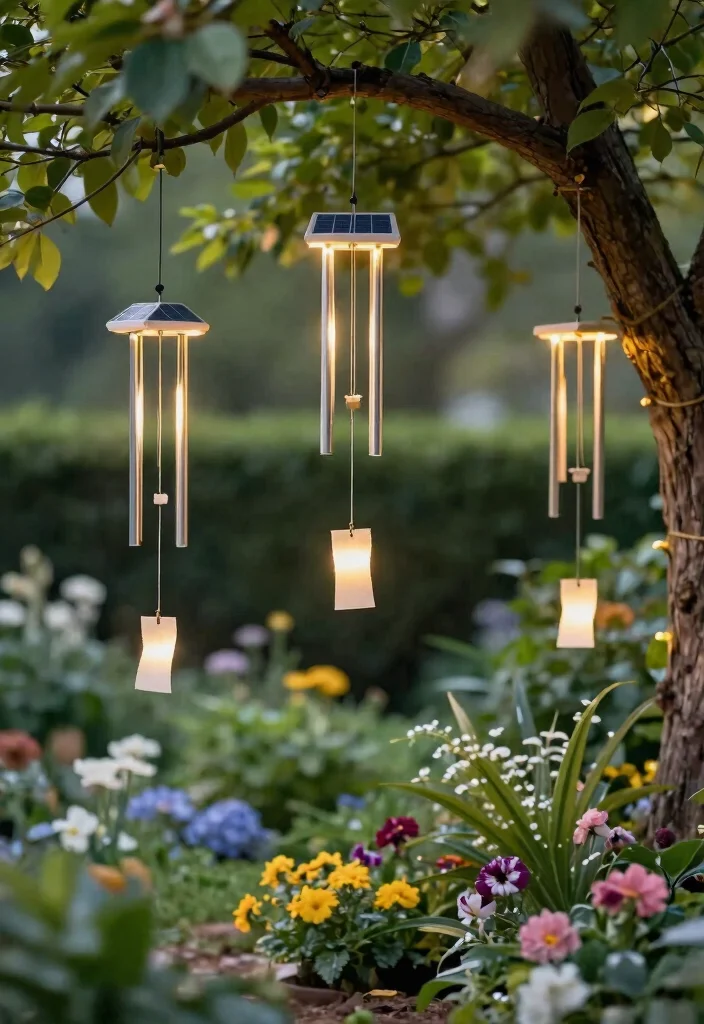 21 Magical Patio Lights Ideas for Your Backyard Oasis 16 21 Magical Patio Lights Ideas for Your Backyard Oasis 17. Eco Friendly Solar Chimes 0