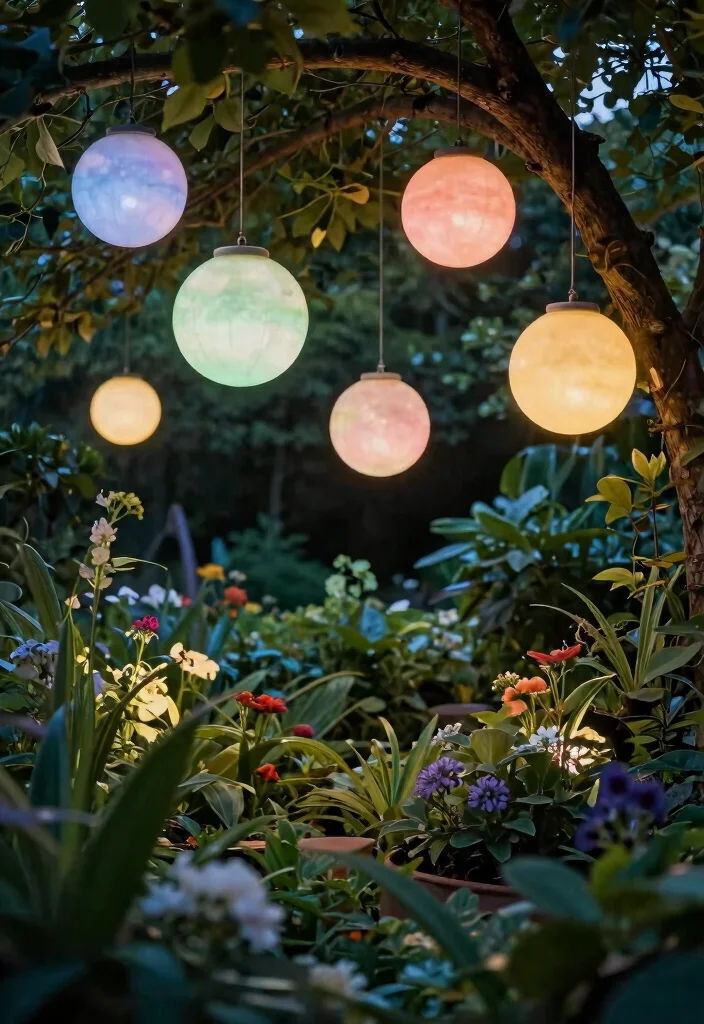21 Magical Patio Lights Ideas for Your Backyard Oasis 6 21 Magical Patio Lights Ideas for Your Backyard Oasis 6. Hanging Solar Globes 0