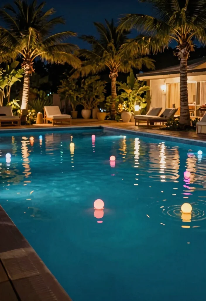 21 Stunning Landscape Lighting Ideas Backyards Must Have 16. Floating Lights for Pools 0