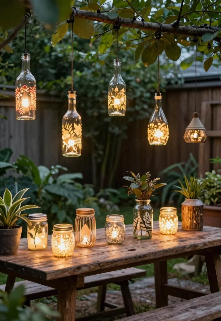 21 Stunning Landscape Lighting Ideas Backyards Must Have 19. Upcycled Lighting Creations 0