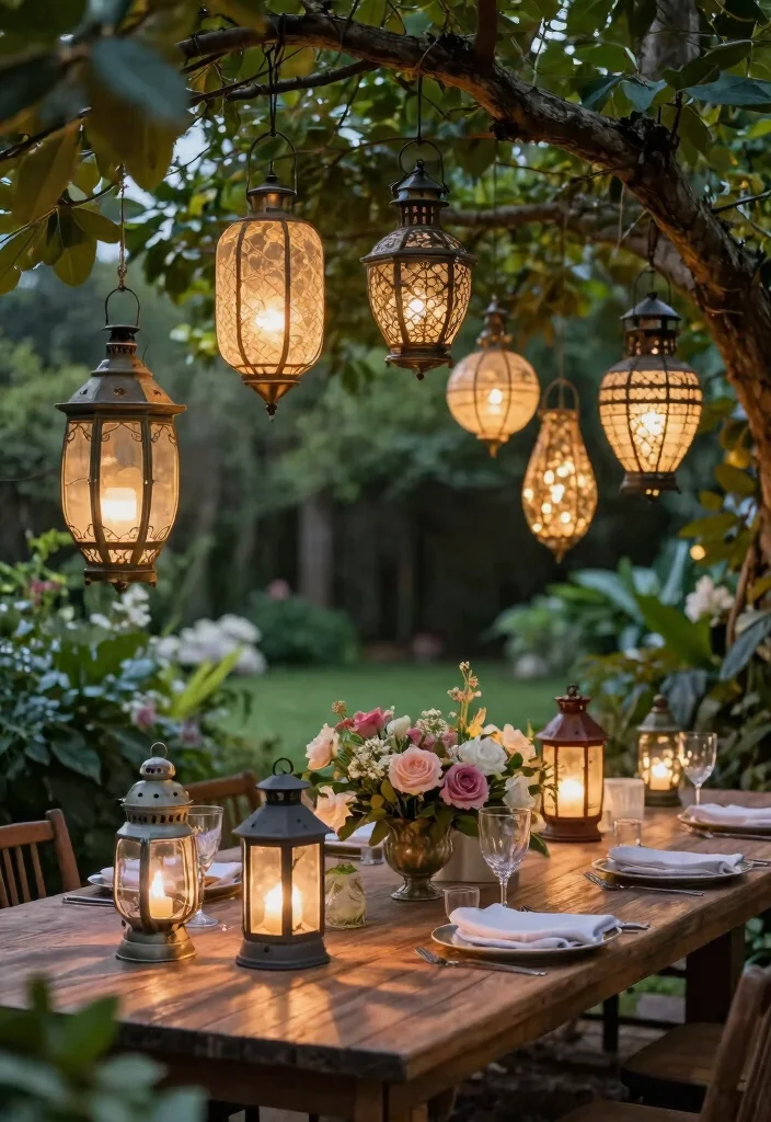 21 Stunning Landscape Lighting Ideas Backyards Must Have 3. Lanterns for a Vintage Touch 0