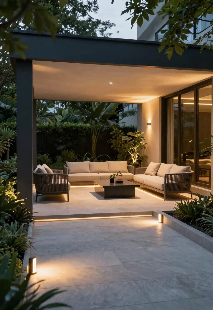 21 Stunning Landscape Lighting Ideas Backyards Must Have 5. Recessed Lighting for Sleek Aesthetics 0