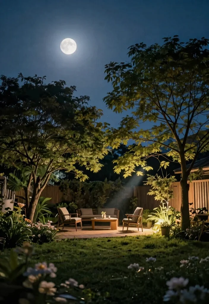 21 Stunning Landscape Lighting Ideas Backyards Must Have 7. Moonlighting for a Natural Glow 0
