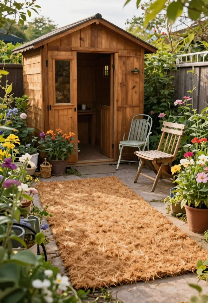 21 Stylish Outdoor Rug Ideas to Cozy Up Your Patio 11. Rustic Outdoor Mats 0