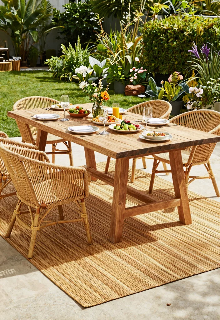 21 Stylish Outdoor Rug Ideas to Cozy Up Your Patio 9. Eco Friendly Bamboo Rugs 0