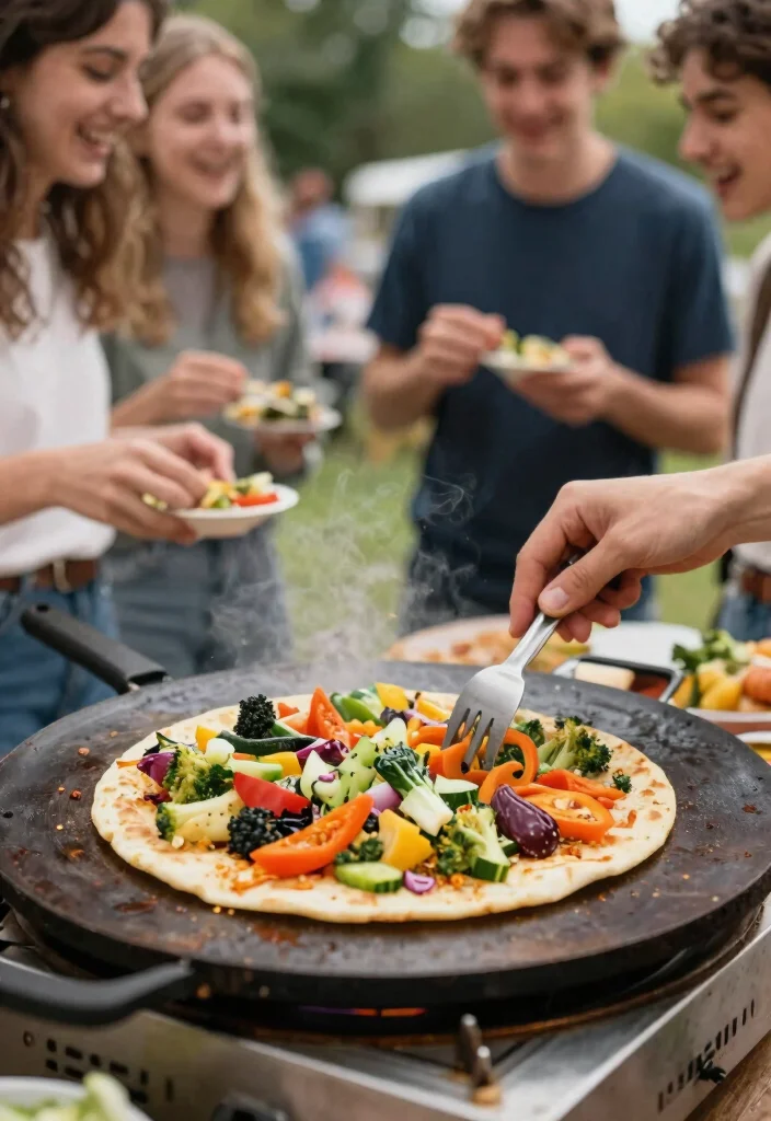 25 Best Flat Top Griddle Recipes for Outdoor Cooking 14. Veggie Packed Flatbread 0