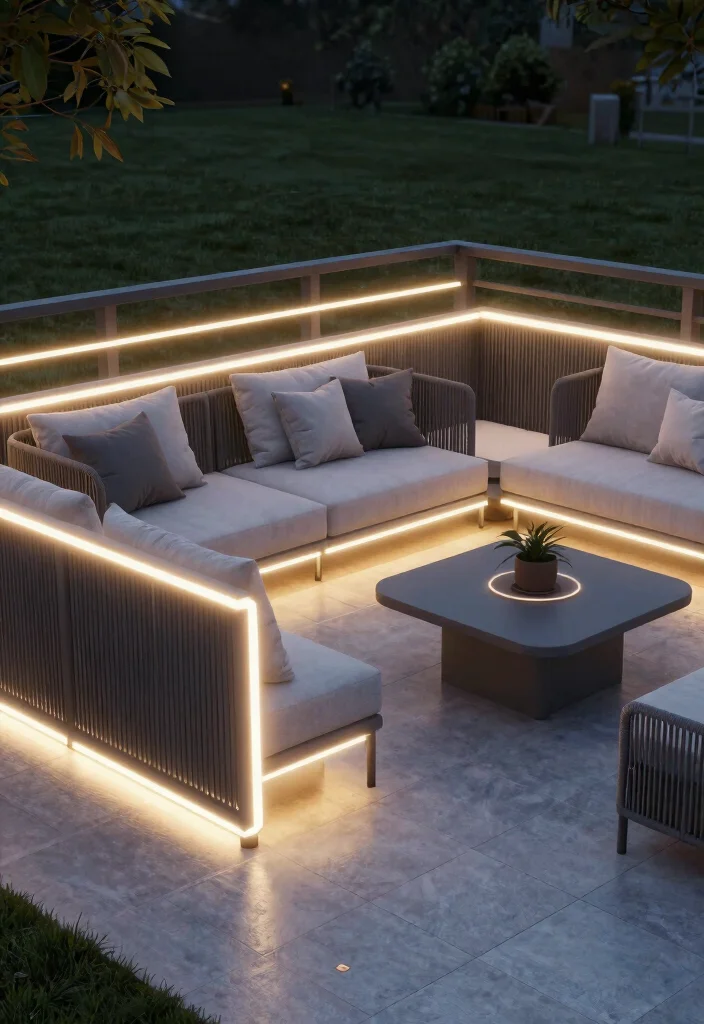 25 Dreamy Patio Lights String Ideas for Summer Nights 11. LED Strip Lights 0