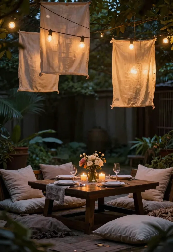 25 Dreamy Patio Lights String Ideas for Summer Nights 14. Hanging String Lights with Soft Shades 0